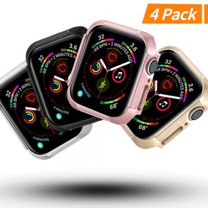 Apple-watch-hard-PC-screen-protector-Gold-Pink-Black-Gra