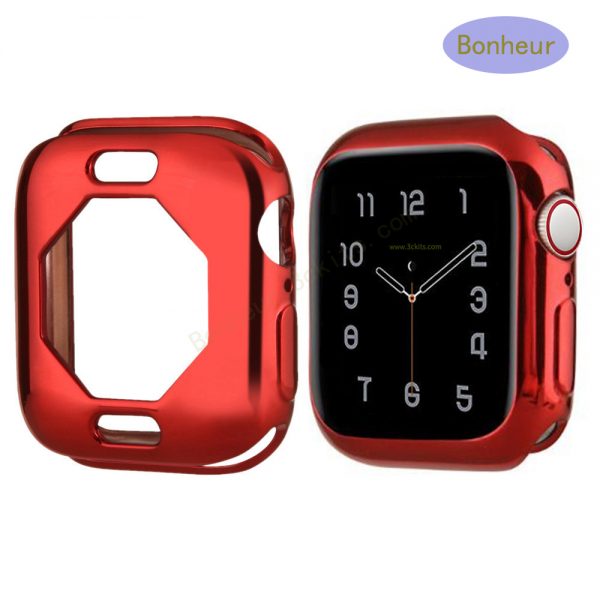 apple-watch-protector-screen-protector-for-hermes-apple-watch-5-44mm-bezel-protector-wearable-technology-device-accessories-bumper-red cover-shell