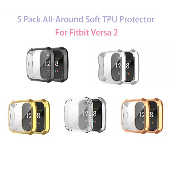 Fitbit-Versa-2-protector-screen-protector-for-Fitbit-Versa-2-watch-all-arouond-protector-wearable-technology-device-accessories-bumper-cover-5-pack