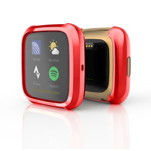 Fitbit-Versa-2-protector-screen-protector-for-Fitbit-Versa-2-watch-all-arouond-protector-wearable-technology-device-accessories-bumper-cover-Gold-tpu-soft-red