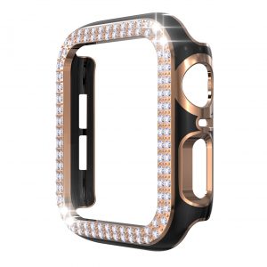 Smart Watch Screen Protector for Apple Watch Black and Rose gold fashion frame protector decoration accessories glitter bling diamond iwatch