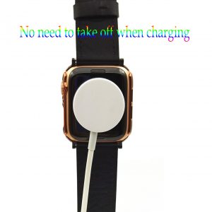 Smart Watch frame Screen Protector for Apple Watch rose gold and red fashion decoration accessories bling diamond case for wearable technology iwatch charger back