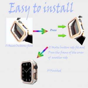 easy to intall for apple watch two tone bling fashion new style case cover