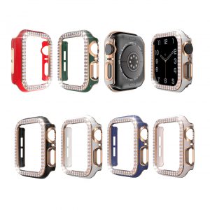 Smart Watch Frame Screen Protector for Apple Watch 6/SE/5/4/3/2/1Black and Rosegold line bezel fashion frame protector decoration accessories glitter bling diamond looks cover combo list