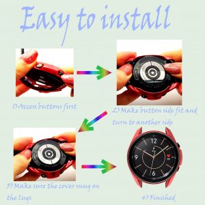 Samsung Galaxy watch 3 45mm 41mm protector Cover Install instructions