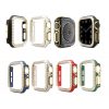 Stylish Frame Watch Cover For Apple Watch 6/SE/5/4/3/2/1 44mm 40mm 42mm 38mm,6 Pack Two Tone Color Hard PC Watch Case Cover Without Build-in Screen Bumper Accessories For Iwatch(With Gold Color)