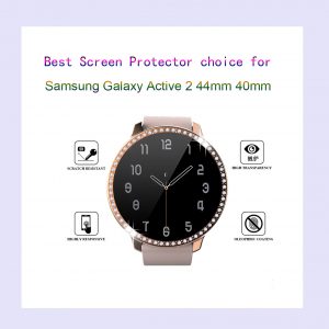 Best Watch Protector for Samsung Active2 44mm 40mm,5 Pack Two-tone Color Hard PC Diamond Protective Case With HD Tempered Glass Built-in Screen Protector Samsung Galaxy Active 2 Accessories