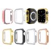 Watch Protector For Apple Watch7 45mm 41mm, Double Row Glitter Rhinestones Bling Crystal Diamonds Look Protective Frame Case Cover