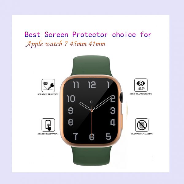 Best Screen Protector for Apple Watch 7 41mm 45mm, All-Around Soft TPU Protective Cover With Build-in Screen For Iwatch