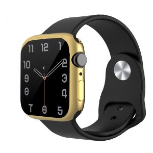 Best Screen Protector for Apple Watch 7 41mm 45mm, All-Around Soft TPU Protective Cover With Build-in Screen For Iwatch Gold