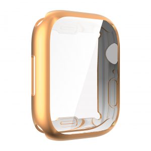 Sensitive Screen Protector for Apple Watch7 45mm 41mm,All-Around Soft Surace TPU Protective Cover With Build-in Screen For Iwatch Rose Gold