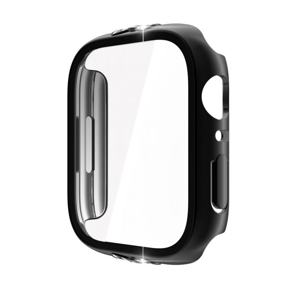 Watch Cover for Apple Watch 7 41mm 45mm,6 Pack Bling Bowknot Hard PC Full Cover Bumper Protective Shell with Build-in High Tempered Glass Screen Protector